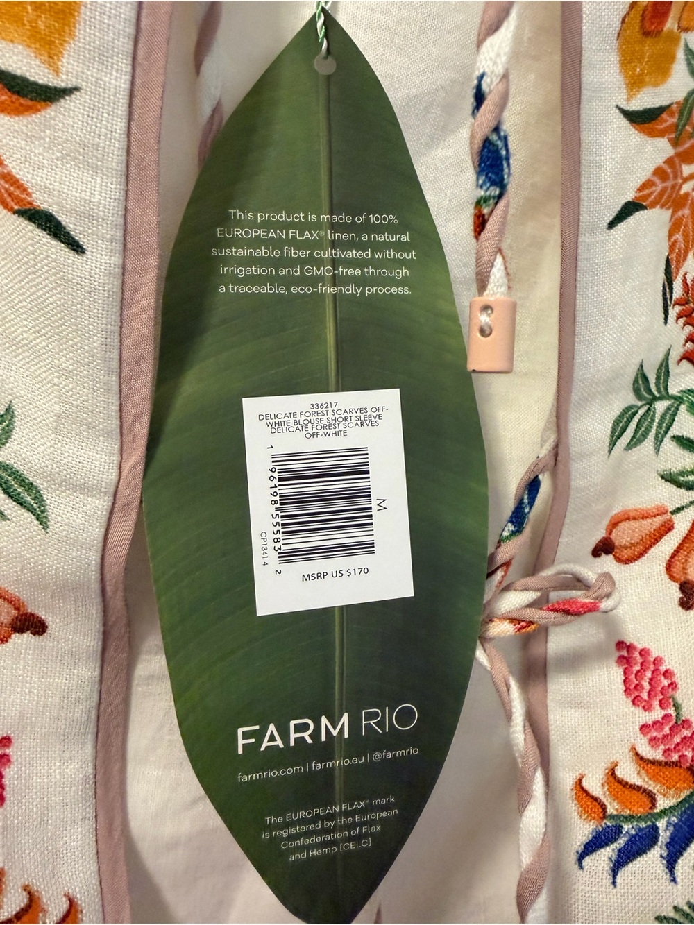 FARM RIO Blouse NWT - Design: Delicate Forest Scarves - Picture 6 of 7
